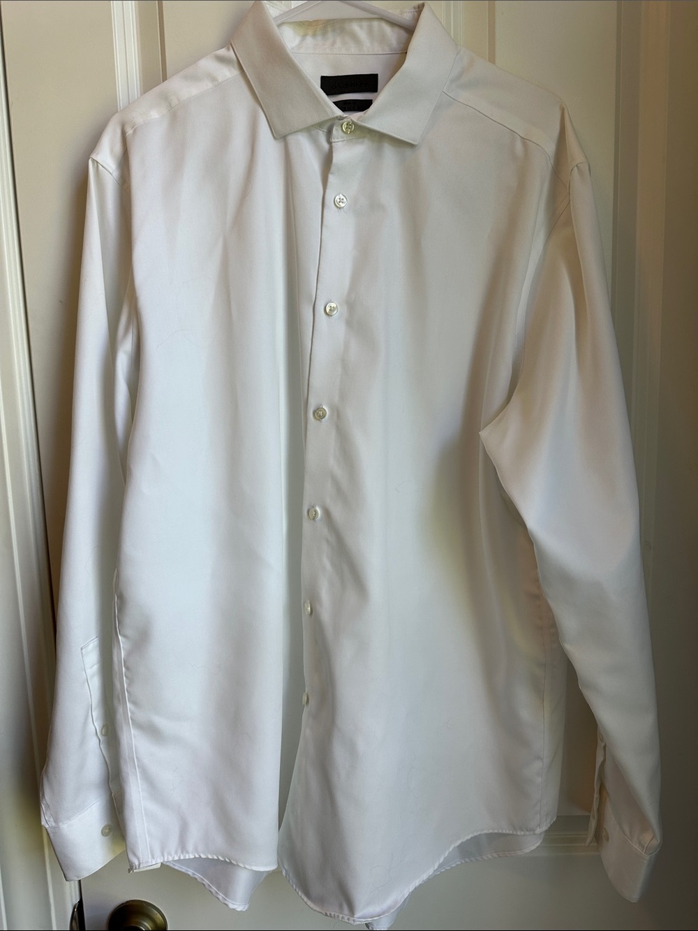 Calvin Klein White Men's Dress Shirt - Spread Collar